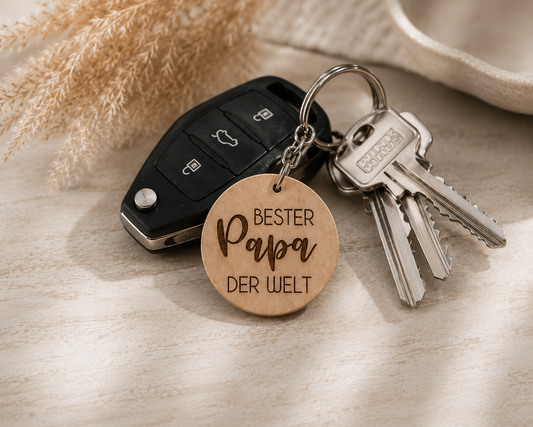 Handmade Wooden Keychains with Sayings | Gift from the Heart | Personalized Tag for Keys, Bags & More